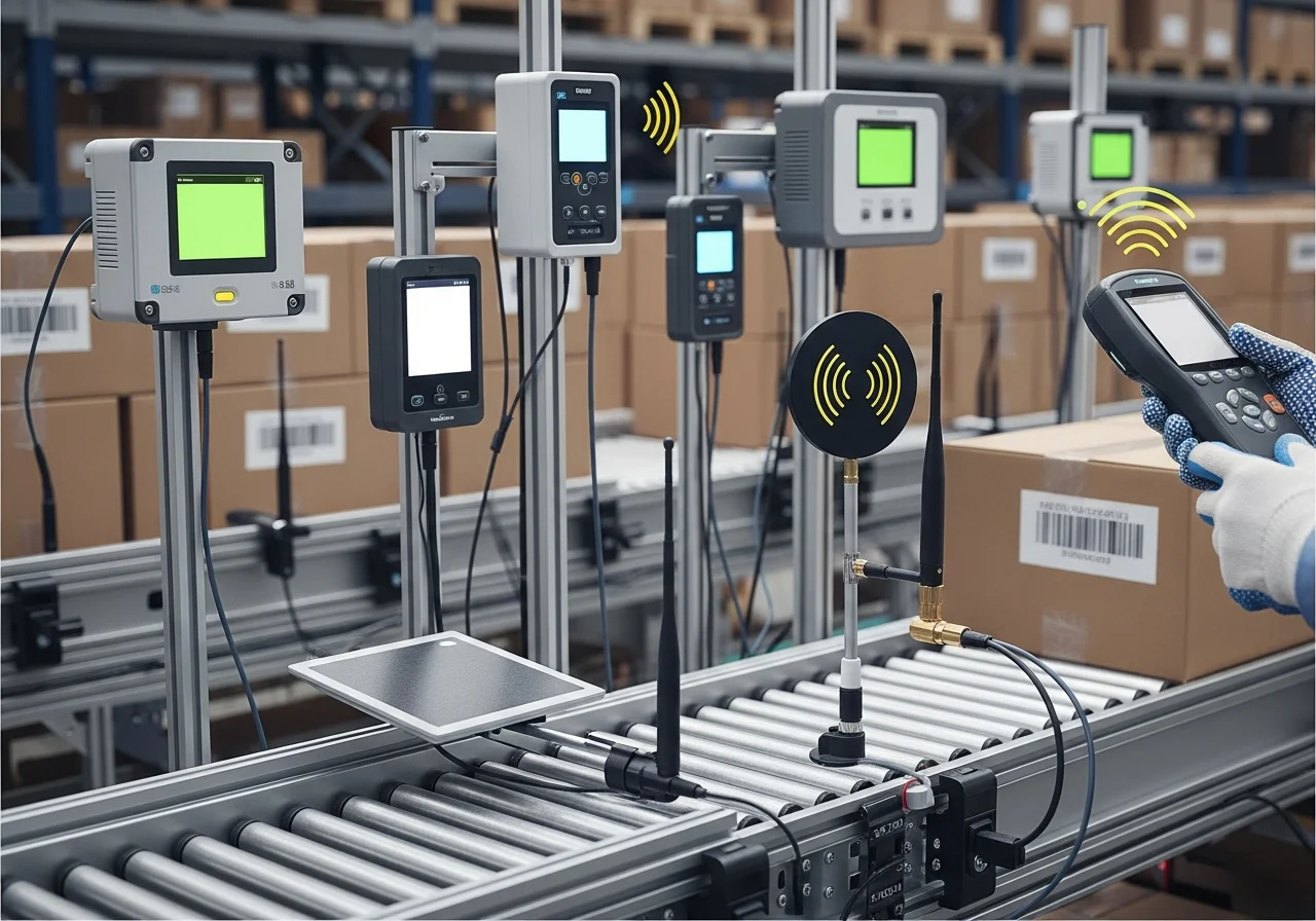 Implementación de sistemas RFID con lectores, antenas y middleware