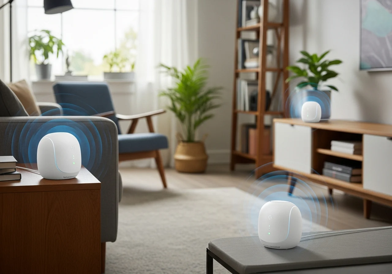 Nodos Wi-Fi mesh con roaming continuo